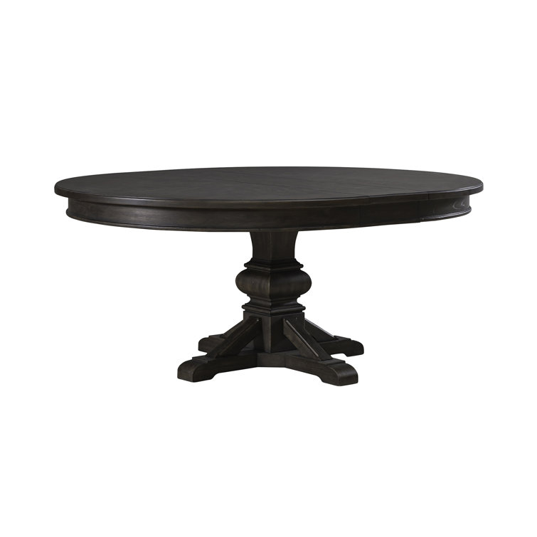 Saddle Brown 5-Piece Pedestal Dining Table Set with Upholstered Chairs