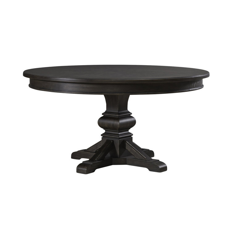Saddle Brown 5-Piece Pedestal Dining Table Set with Upholstered Chairs
