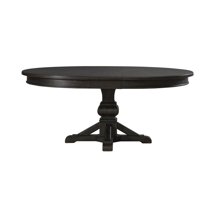 Saddle Brown 5-Piece Pedestal Dining Table Set with Upholstered Chairs