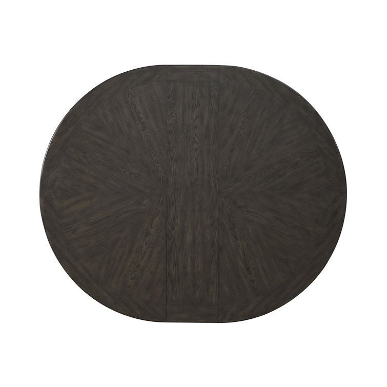 Saddle Brown 5-Piece Pedestal Dining Table Set with Upholstered Chairs
