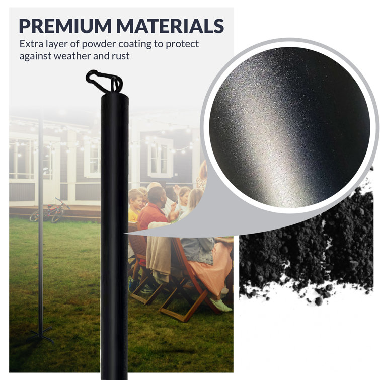 9-ft. 8-in. Powder Coated Steel Outdoor Lantern Poles