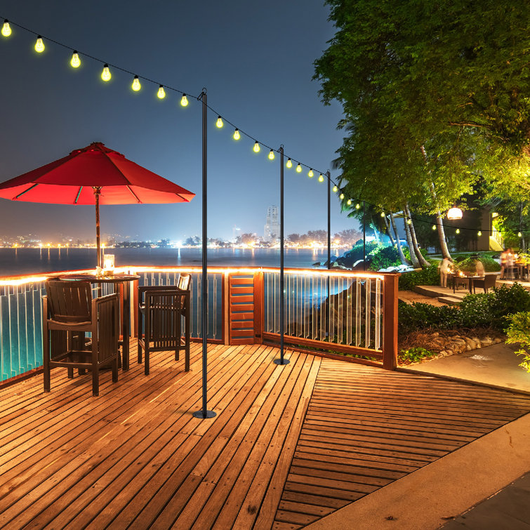 9-ft. 8-in. Powder Coated Steel Outdoor Lantern Poles