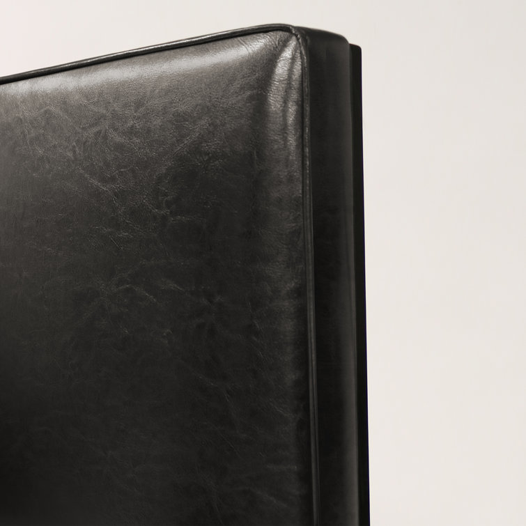 Alexander Black Leather Upholstered Adjustable Headboard