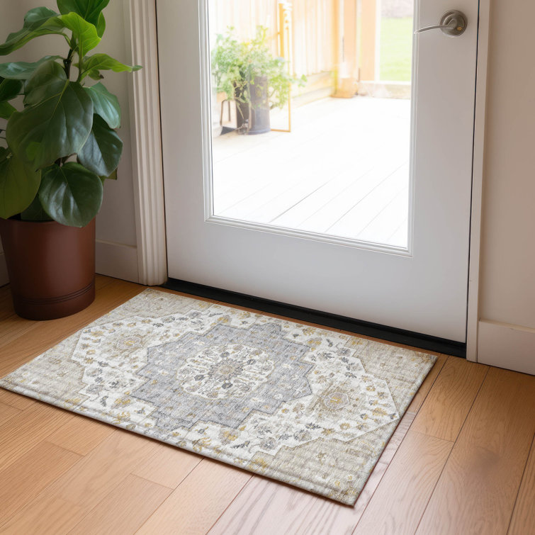 Beige Synthetic Flat Woven Non-slip Rectangular 8' x 10' Rug