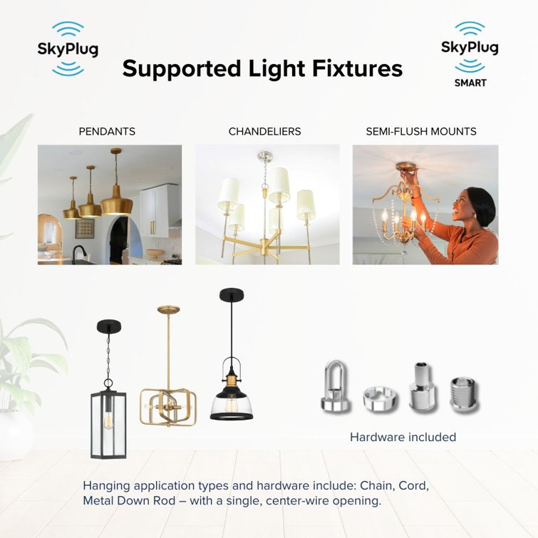 Brushed Nickel Plug & Play Lighting Base with LED Compatibility