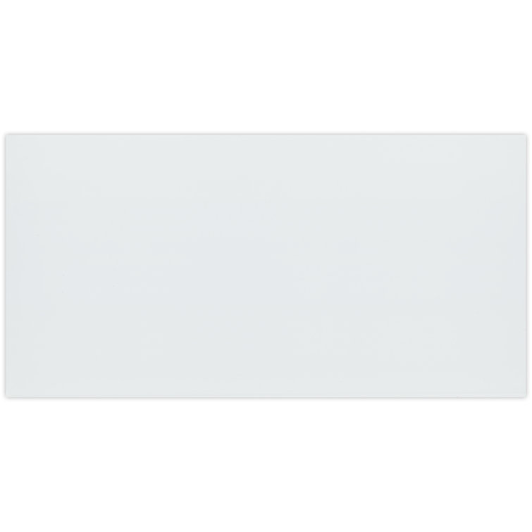 Dymo White Glossy 12" x 24" Ceramic Wall Tile