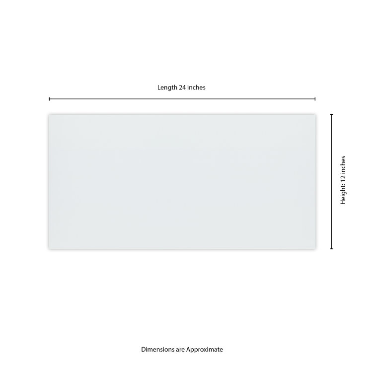 Dymo White Glossy 12" x 24" Ceramic Wall Tile