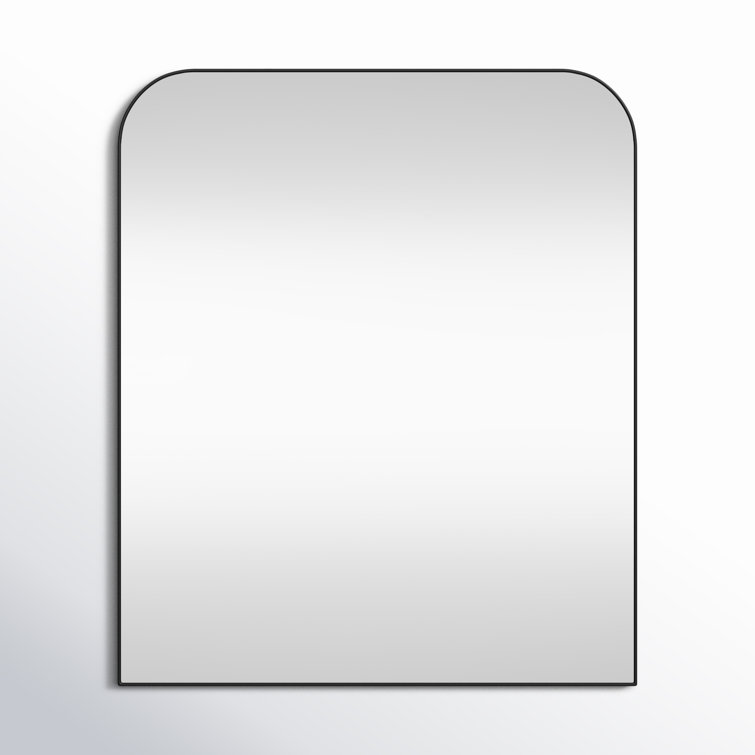 Elegant Matte Black Rectangular Vanity Wall Mirror