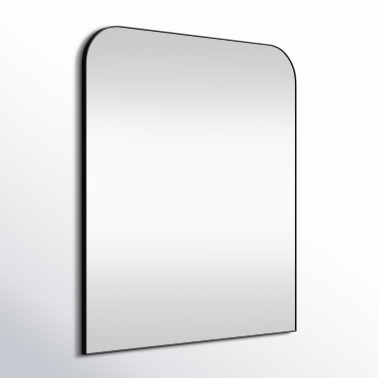 Elegant Matte Black Rectangular Vanity Wall Mirror