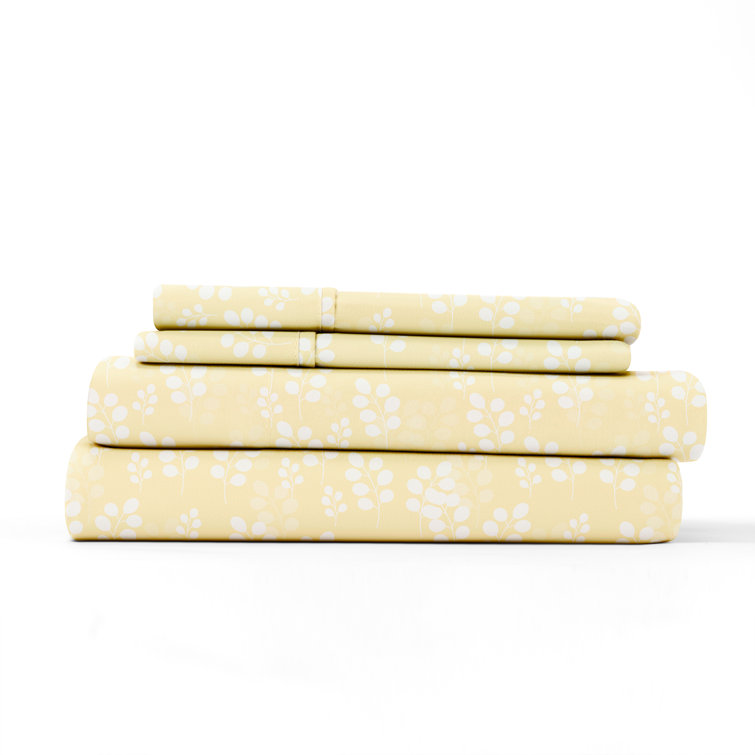 Ivory Twin Cotton Polyester Microfiber Kids Sheet Set