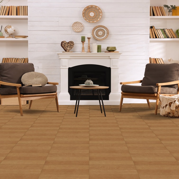 Light Oak Self-Adhesive Vinyl Floor Tiles for Kitchen and Bathroom