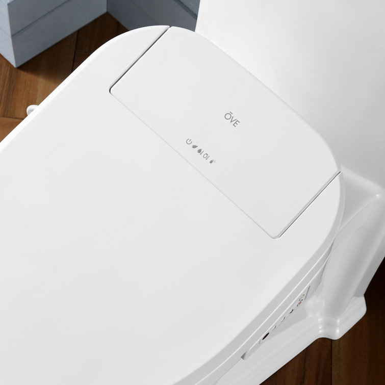 Calero White Electric Bidet Elongated Toilet Seat