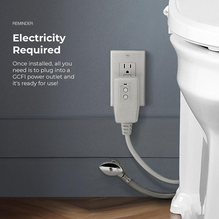 Calero White Electric Bidet Elongated Toilet Seat