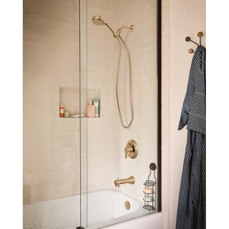Bronzed Gold Wall Mounted Handheld Shower Faucet Set