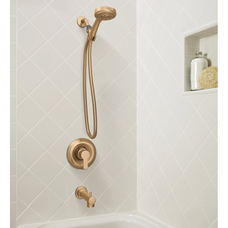Bronzed Gold Wall Mounted Handheld Shower Faucet Set