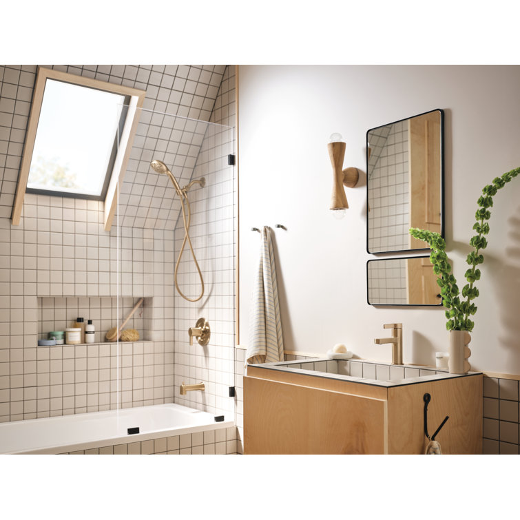 Bronzed Gold Nickel Handheld Wall Mounted Shower Faucet Set