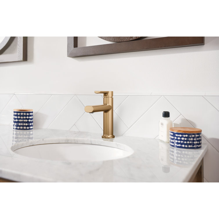 Bronzed Gold Single Handle Modern Bathroom Faucet