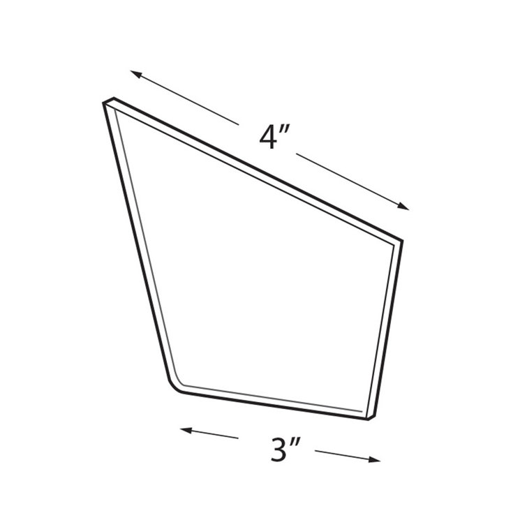 Clear Acrylic 13 Inch Wide Divider Bin for Pegboard or Slatwall, 4-Pack