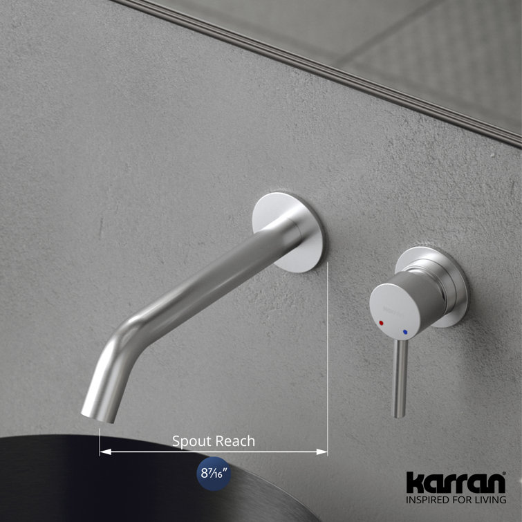 Stainless Steel Single Handle Wall-Mount Bathroom Faucet