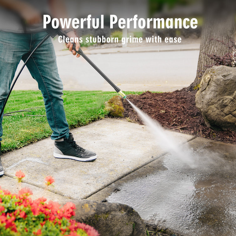 Black and Green Telescopic Electric Pressure Washer with Foam Cannon
