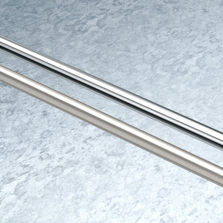 Marina 72'' Satin Nickel Straight Wall Shower Curtain Rod