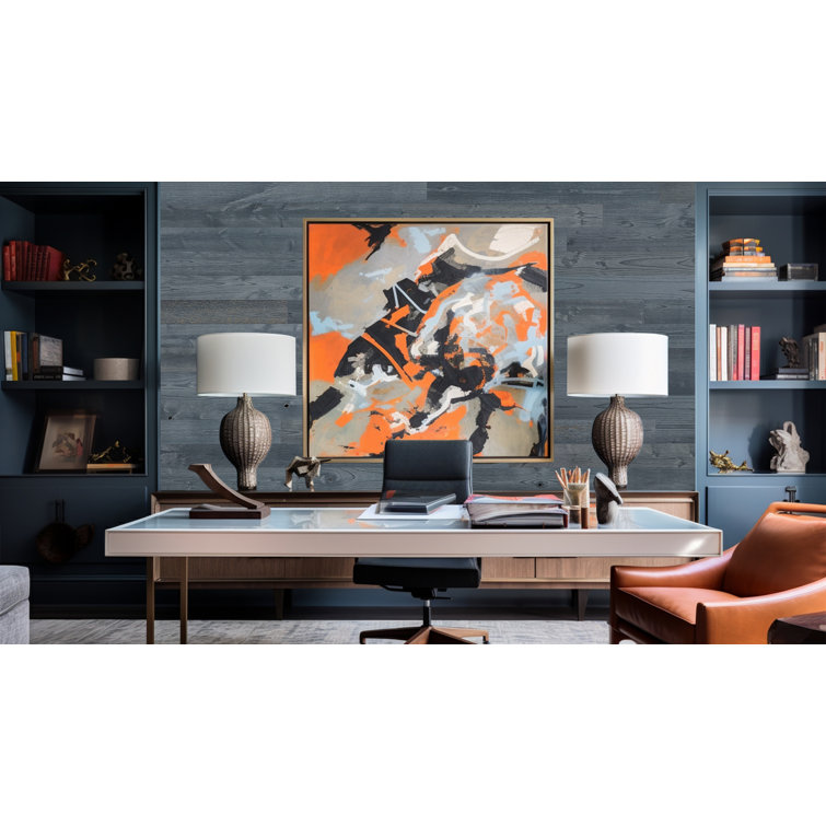Fog Lake Blue Gray Reclaimed Wood Peel and Stick Wall Planks