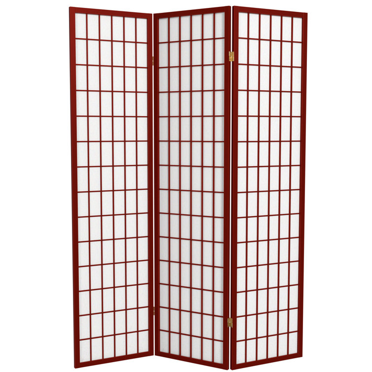 Rosewood 6 ft Tall Shoji Screen with Spruce Frame