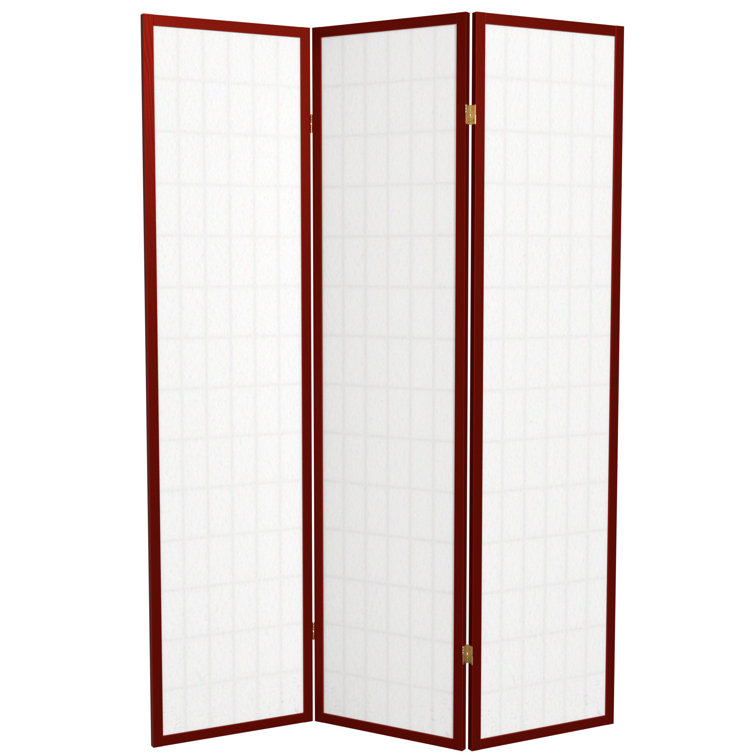 Rosewood 6 ft Tall Shoji Screen with Spruce Frame