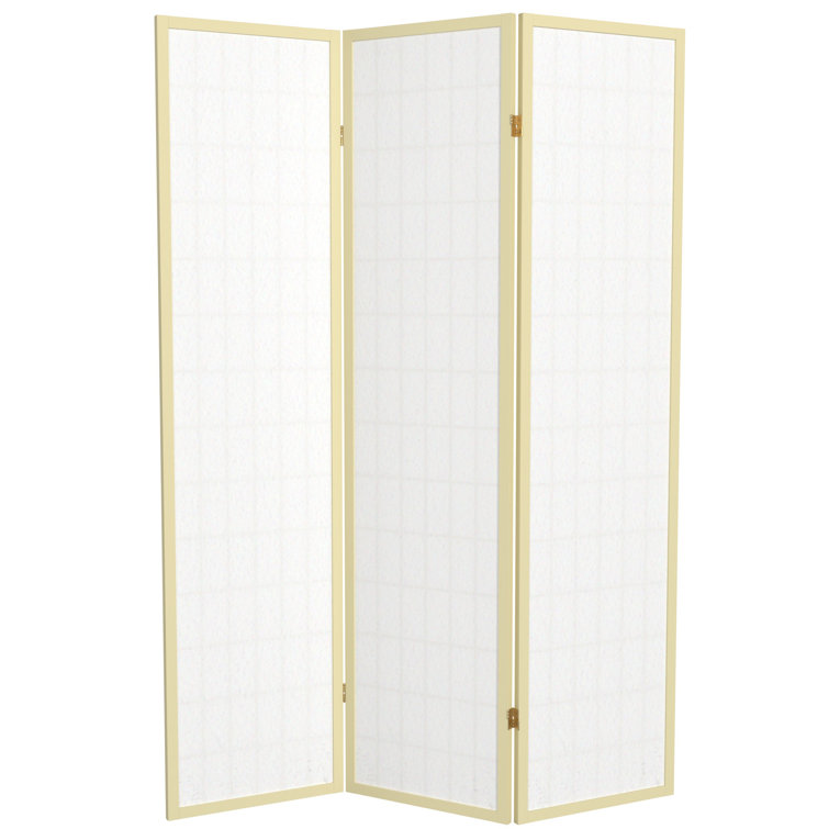 Ivory Shoji 3-Panel Folding Room Divider with Rice Paper