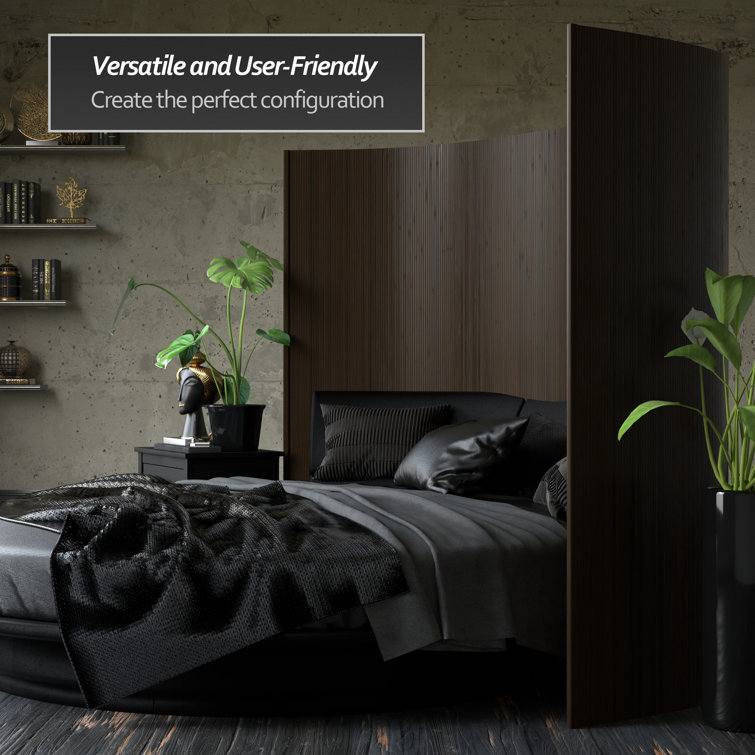 6 ft. Dark Mocha Bamboo Wave Room Divider
