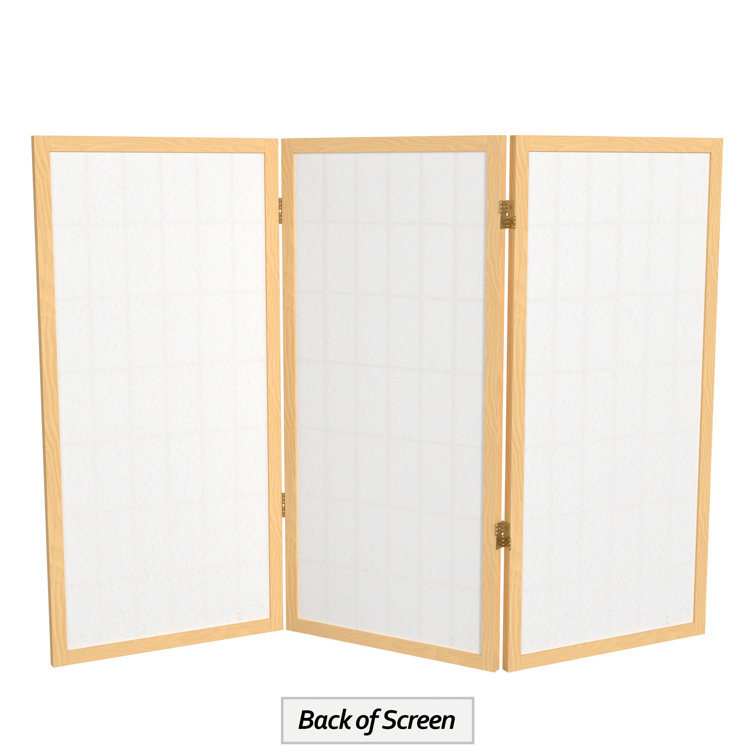 Natural 3-Panel Shoji Screen Room Divider