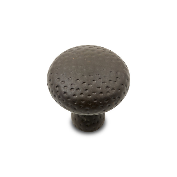 Oil Rubbed Bronze Distressed Mushroom Knob with Mounting Hardware
