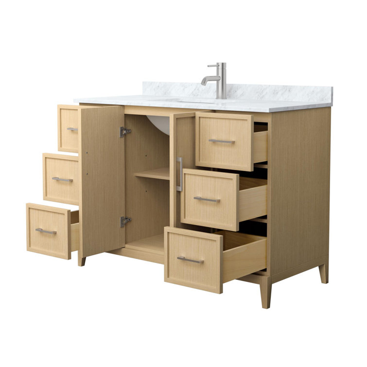 Elan 48'' White Oak Single Bathroom Vanity with Marble Top