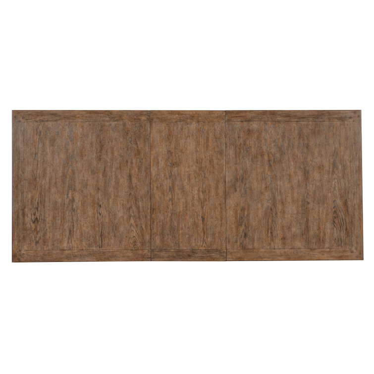 Rustic Black and Brown Reclaimed Wood Extendable Dining Table
