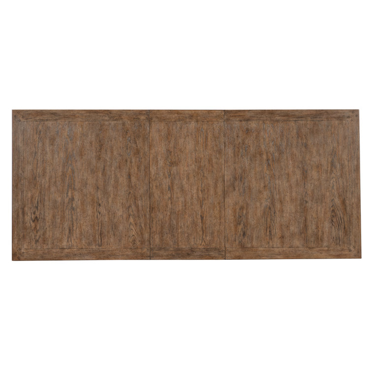 Rustic Cream and Brown Extendable Reclaimed Wood Dining Table
