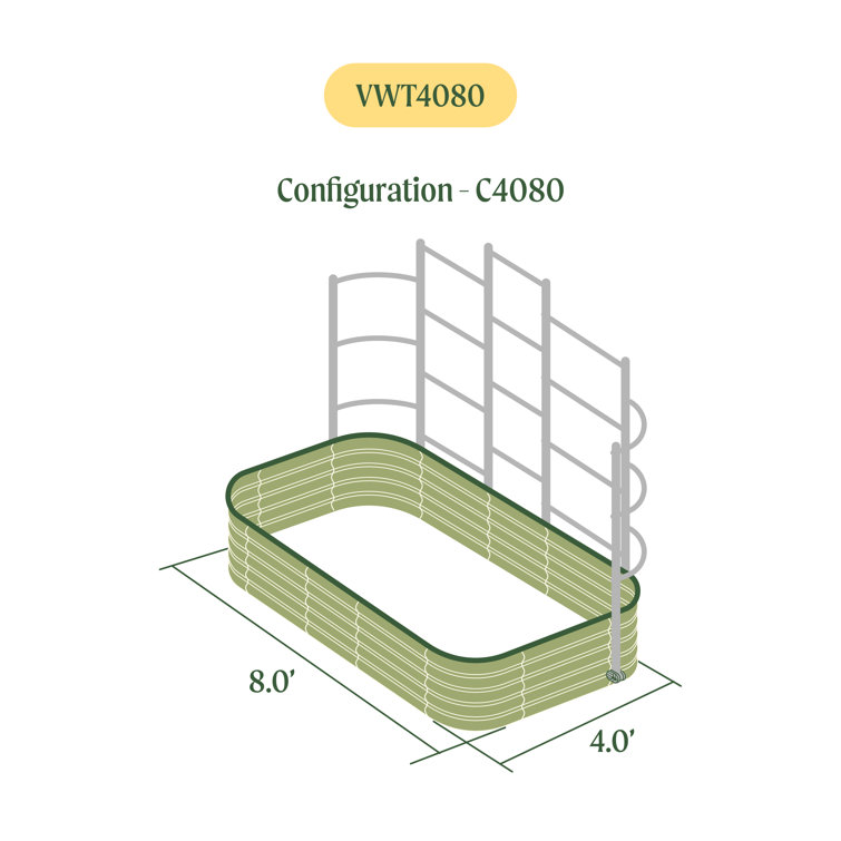 Modular White Metal Garden Trellis Panel System