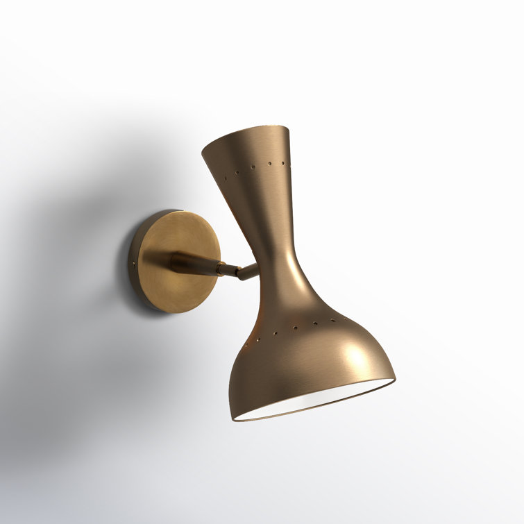 Antique Brass Dual-Light Directional Sconce with Swivel Hood