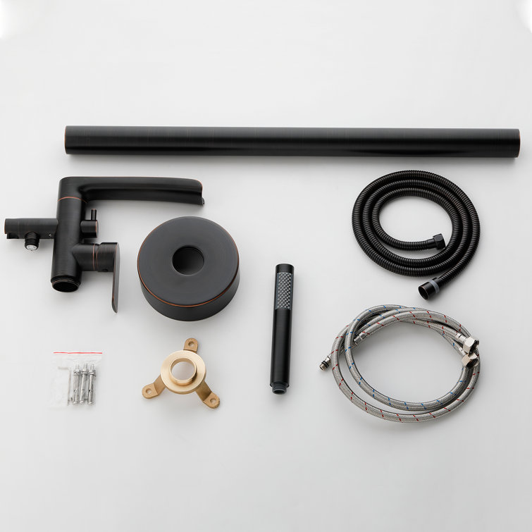 Oil Rubbed Bronze Freestanding Tub Filler with Hand Shower