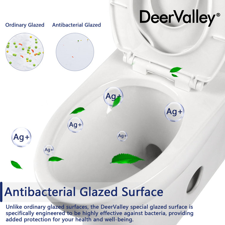 Elongated White Ceramic Dual Flush Macerating Toilet with Potty Training Seat