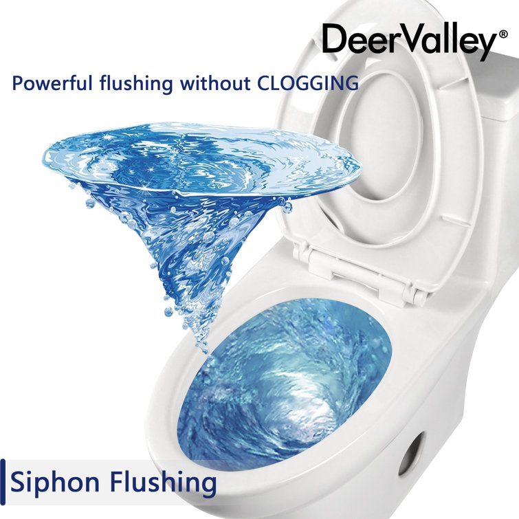 Elongated White Ceramic Dual Flush Macerating Toilet with Potty Training Seat