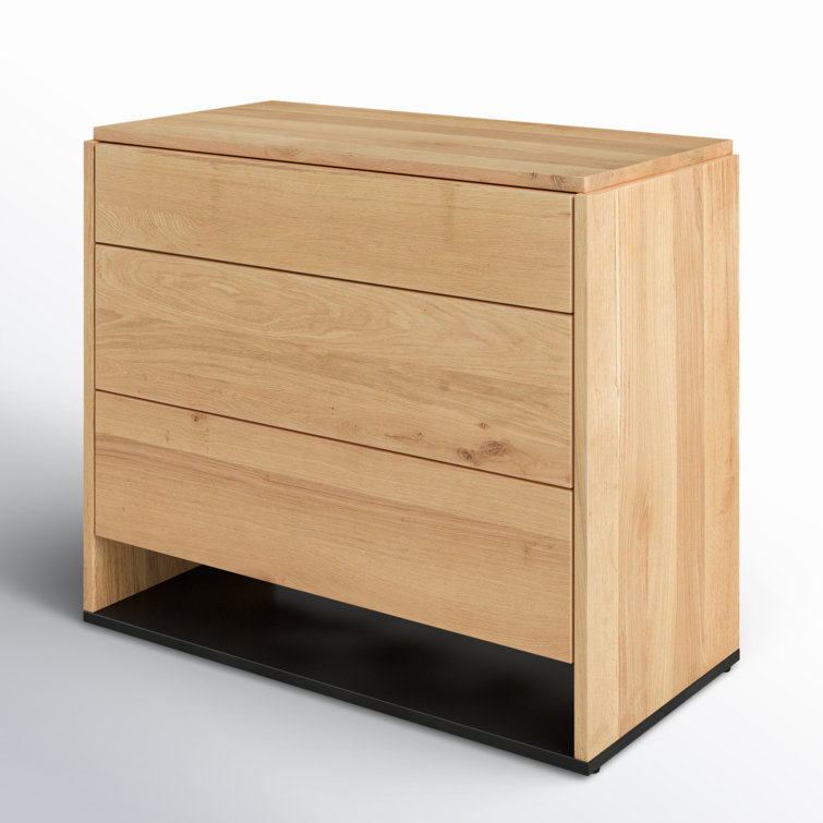 Calypso Natural Oak 3-Drawer Solid Wood Dresser