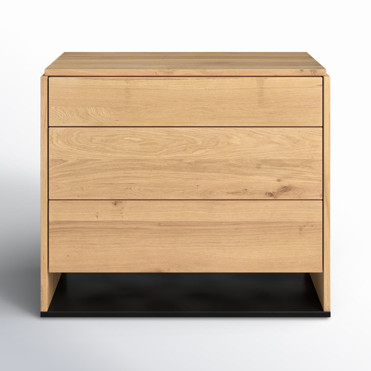 Calypso Natural Oak 3-Drawer Solid Wood Dresser