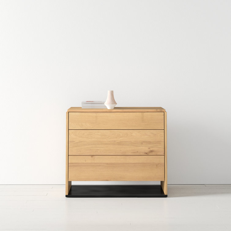 Calypso Natural Oak 3-Drawer Solid Wood Dresser