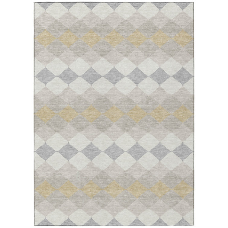 Red Synthetic Flat Woven Washable Non-slip Rectangular Rug 3' x 5'