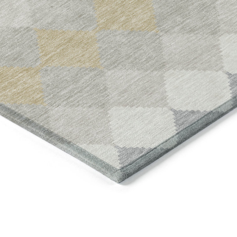 Red Synthetic Flat Woven Washable Non-slip Rectangular Rug 3' x 5'