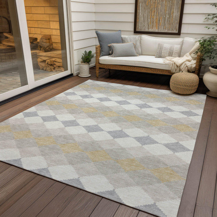 Red Synthetic Flat Woven Washable Non-slip Rectangular Rug 3' x 5'