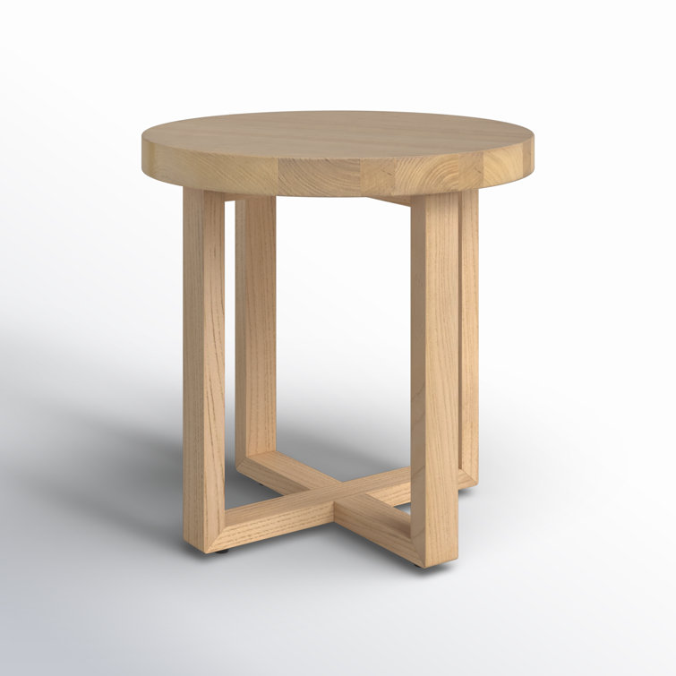Contemporary Nettlewood Round End Table with Stone Finish