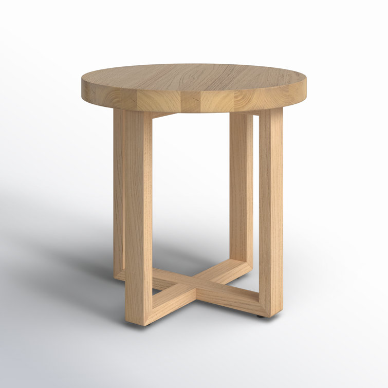Contemporary Nettlewood Round End Table with Stone Finish