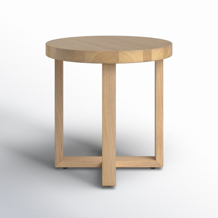 Contemporary Nettlewood Round End Table with Stone Finish