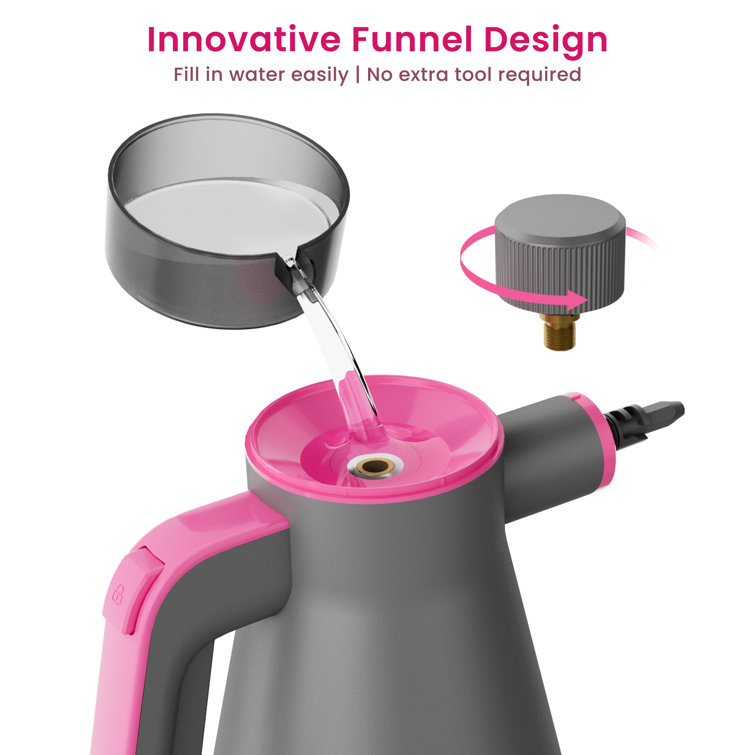 Schenley Gray and Pink Handheld High-Pressure Steam Cleaner